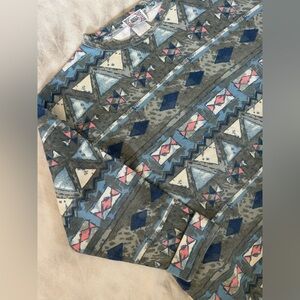 80s/90s Vintage Ashley Brent Oversized 3/4 Sleeve Aztec Long Sleeve